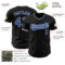 Custom Black Royal Gray-White Authentic Baseball Jersey