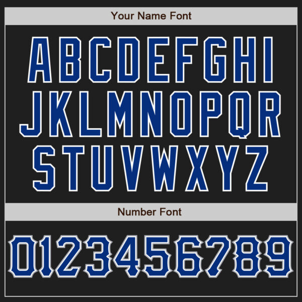 Custom Black Royal Gray-White Authentic Baseball Jersey