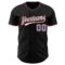 Custom Black Light Blue Red-White Authentic Baseball Jersey