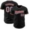Custom Black Powder Blue-Orange Authentic Baseball Jersey
