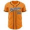 Custom Bay Orange Black-White Authentic Baseball Jersey