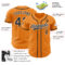Custom Bay Orange Black-White Authentic Baseball Jersey