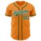 Custom Bay Orange Green-White Authentic Baseball Jersey