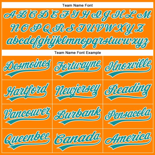 Custom Bay Orange Teal-White Authentic Baseball Jersey