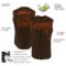 Custom Brown Brown-Orange Authentic Sleeveless Baseball Jersey