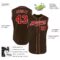 Custom Brown Red-White Authentic Sleeveless Baseball Jersey