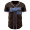 Custom Brown Royal-White Authentic Baseball Jersey