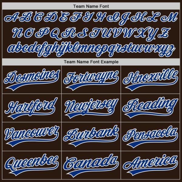 Custom Brown Royal-White Authentic Baseball Jersey
