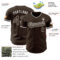 Custom Brown-White Authentic Baseball Jersey