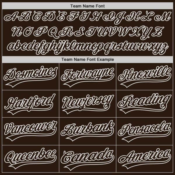 Custom Brown-White Authentic Baseball Jersey