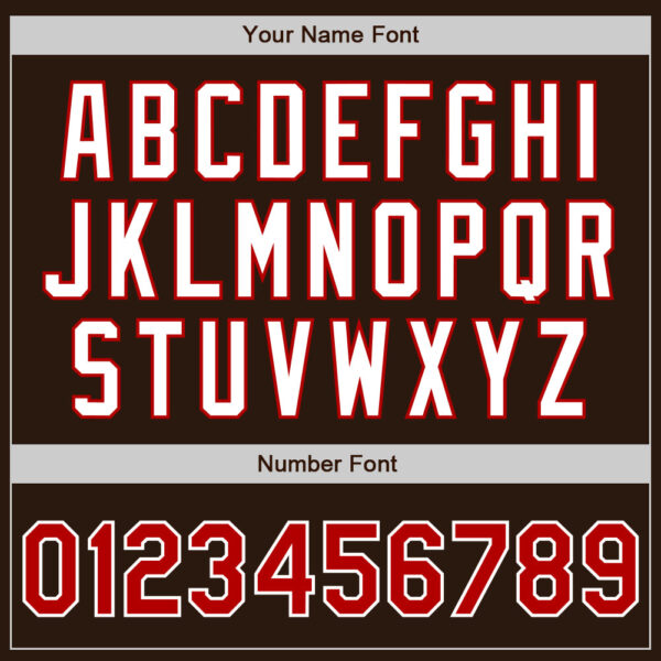 Custom Brown Red-White Authentic Baseball Jersey