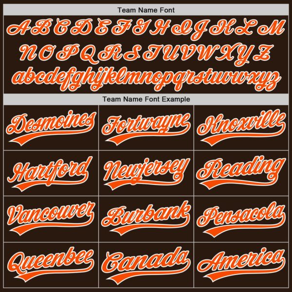 Custom Brown Orange-White Authentic Baseball Jersey