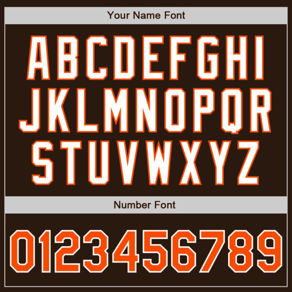 Custom Brown Orange-White Authentic Baseball Jersey