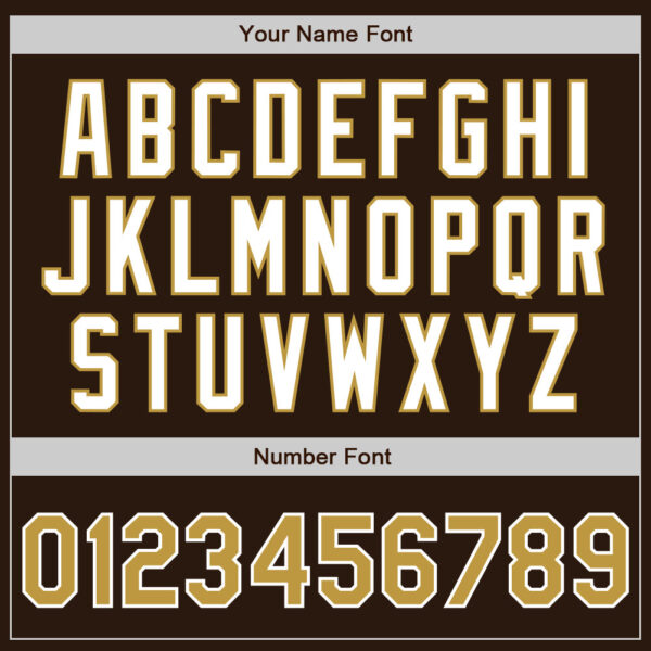 Custom Brown Old Gold-White Authentic Baseball Jersey