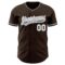 Custom Brown Gray-White Authentic Baseball Jersey