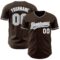 Custom Brown Gray-White Authentic Baseball Jersey
