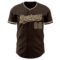 Custom Brown-Cream Authentic Baseball Jersey