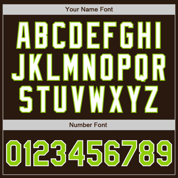 Custom Brown Neon Green-White Authentic Baseball Jersey