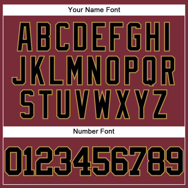 Custom Burgundy Black-Old Gold Authentic Baseball Jersey