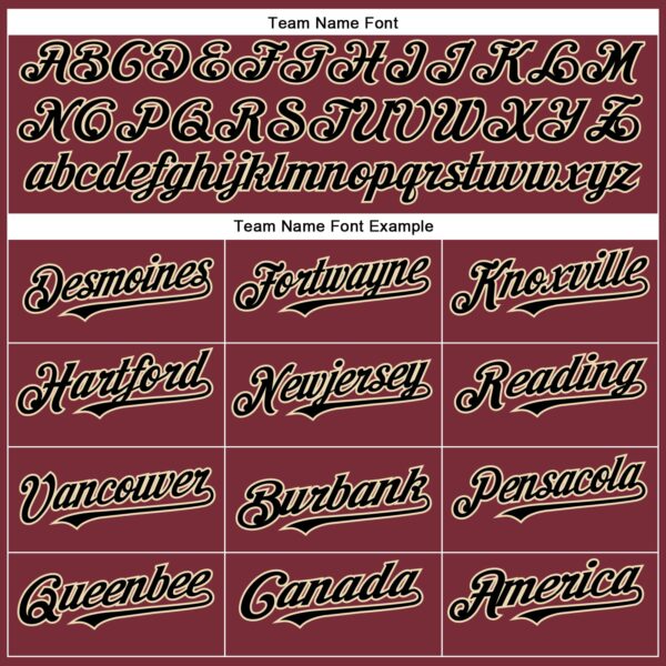 Custom Burgundy Black-City Cream Authentic Baseball Jersey