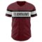 Custom Burgundy White-Black Authentic Baseball Jersey