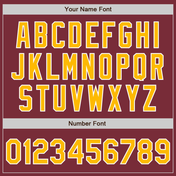 Custom Burgundy Gold-White Authentic Baseball Jersey