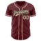 Custom Burgundy Cream-Black Authentic Baseball Jersey
