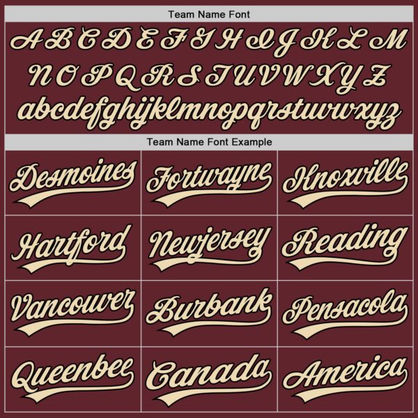 Custom Burgundy Cream-Black Authentic Baseball Jersey