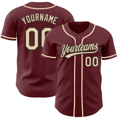 Burgundy0201_435ad992-cf16-4f0d-b45a-1b61b172c8f2 Custom Burgundy Cream-Black Authentic Baseball Jersey