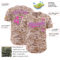 Custom Camo Pink-Light Blue Authentic Salute To Service Baseball Jersey