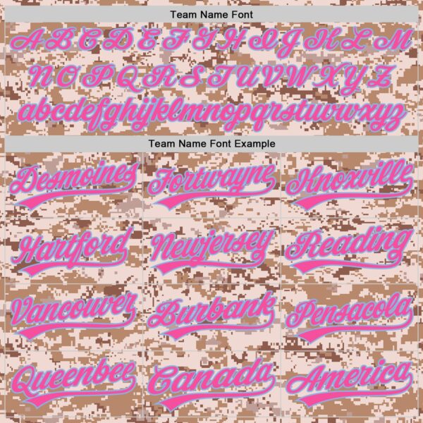 Custom Camo Pink-Light Blue Authentic Salute To Service Baseball Jersey