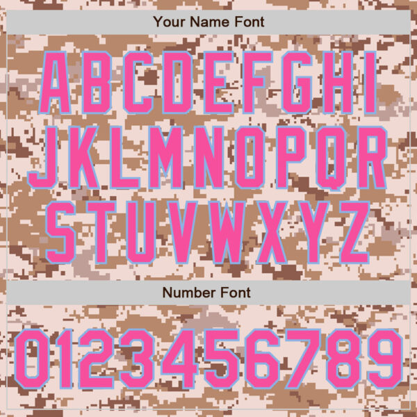 Custom Camo Pink-Light Blue Authentic Salute To Service Baseball Jersey