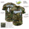 Custom Camo White-Light Blue Authentic Salute To Service Baseball Jersey