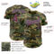 Custom Camo Burgundy-Light Blue Authentic Salute To Service Baseball Jersey
