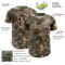 Custom Camo Brown-White Woodland Forest Camouflage Authentic Salute To Service Baseball Jersey