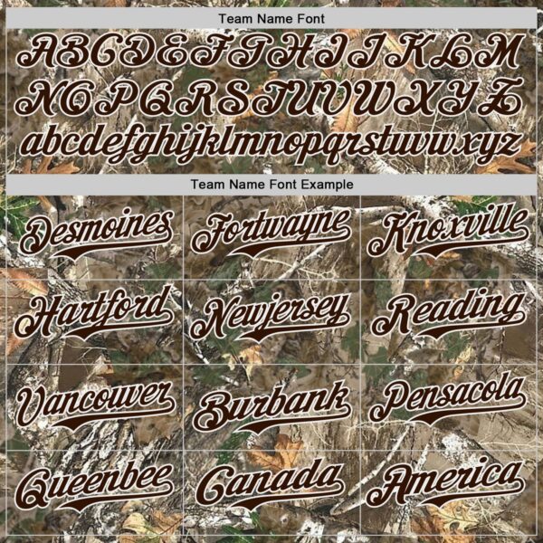 Custom Camo Brown-White Woodland Forest Camouflage Authentic Salute To Service Baseball Jersey