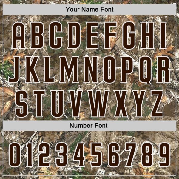 Custom Camo Brown-White Woodland Forest Camouflage Authentic Salute To Service Baseball Jersey