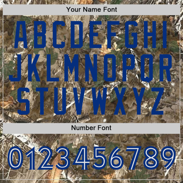 Custom Camo White-Royal Woodland Forest Camouflage Authentic Salute To Service Baseball Jersey