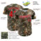Custom Camo Red White-Black Woodland Forest Camouflage Authentic Salute To Service Baseball Jersey
