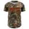 Custom Camo Black Orange-Old Gold Woodland Forest Camouflage Authentic Salute To Service Baseball Jersey