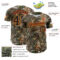 Custom Camo Black Orange-Old Gold Woodland Forest Camouflage Authentic Salute To Service Baseball Jersey