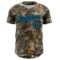Custom Camo Navy-Teal Woodland Forest Camouflage Authentic Salute To Service Baseball Jersey