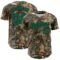 Custom Camo Kelly Green-Black Woodland Forest Camouflage Authentic Salute To Service Baseball Jersey