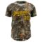 Custom Camo Gold-Black Woodland Forest Camouflage Authentic Salute To Service Baseball Jersey