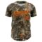 Custom Camo Crimson-Gold Woodland Forest Camouflage Authentic Salute To Service Baseball Jersey