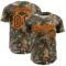 Custom Camo Crimson-Gold Woodland Forest Camouflage Authentic Salute To Service Baseball Jersey