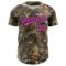 Custom Camo Pink-Navy Woodland Forest Camouflage Authentic Salute To Service Baseball Jersey