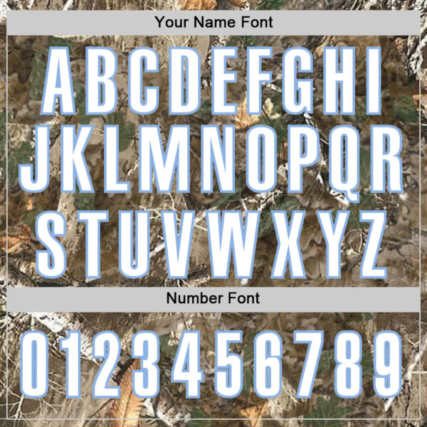 Custom Camo White-Light Blue Woodland Forest Camouflage Authentic Salute To Service Baseball Jersey