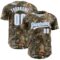 Custom Camo White-Light Blue Woodland Forest Camouflage Authentic Salute To Service Baseball Jersey