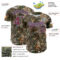 Custom Camo Burgundy-Light Blue Woodland Forest Camouflage Authentic Salute To Service Baseball Jersey